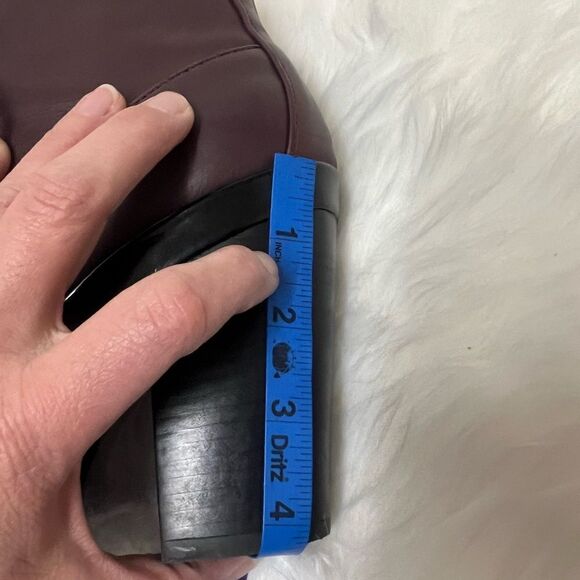 Aldo | Eggplant Platform Heeled Ankle Boots | 8.5  A17 - Picture 9 of 10